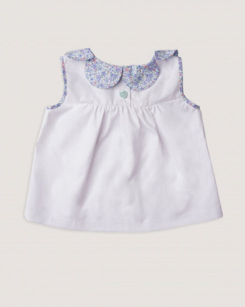 BLUSA CON CUELLO EN FORMA DE PÉTALOS
